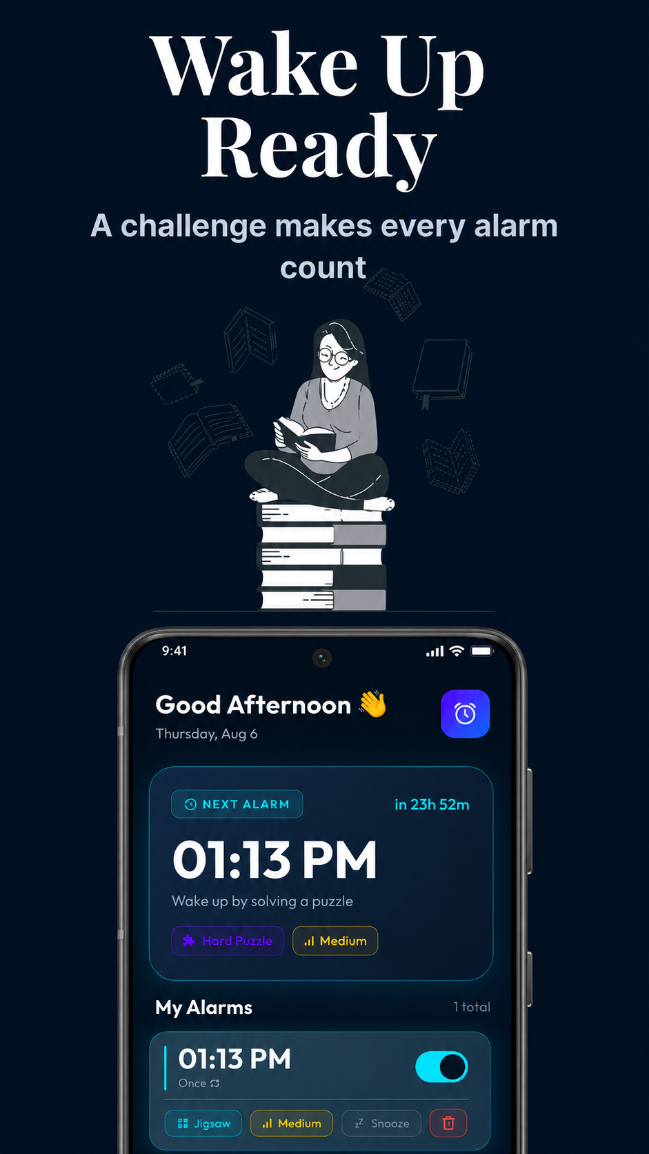 Puzzle Alarm ringing screen